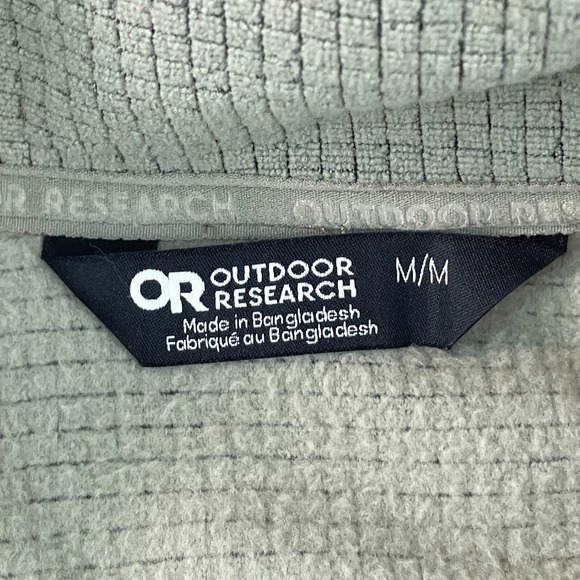 Outdoor Research Trail Mix Snap Pullover Men Medium Flint Fleece UPF 30 NWT $100 - Picture 2 of 9